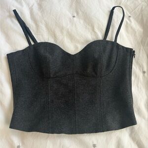 Grey bustier top